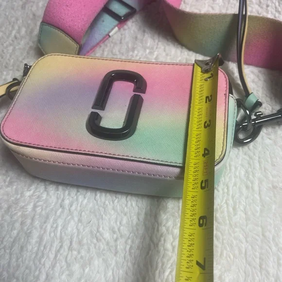 MARC JACOBS Snapshot Shoulder Bag PVC Multi pastel color Crossbody Bag - Picture 9 of 13